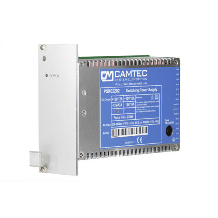 Alimentatore elettrico per rack - PSM02202 - Camtec Power Supplies GmbH - AC/DC / a commutazione / con protezione contro cortocircuiti