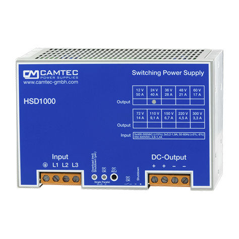 Alimentatore elettrico su guida DIN - HSD10001 - Camtec Power Supplies GmbH - AC/DC / a commutazione / trifase