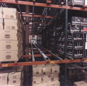 Scaffalatura per magazzino di stoccaggio - max. 3 000 lb | Gravity - Ridg-U-Rak - dinamica / per scatole / per pallet
