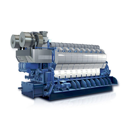 Motore diesel - H25/33 series - Hyundai Heavy Industries-Marine Engine - multicilindro / per gruppo elettrogeno / marino