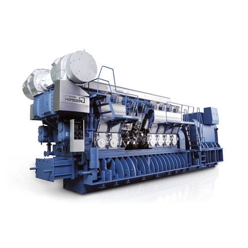 Motore diesel - H32/40V series - Hyundai Heavy Industries-Marine Engine - multicilindro / turbo / per gruppo elettrogeno