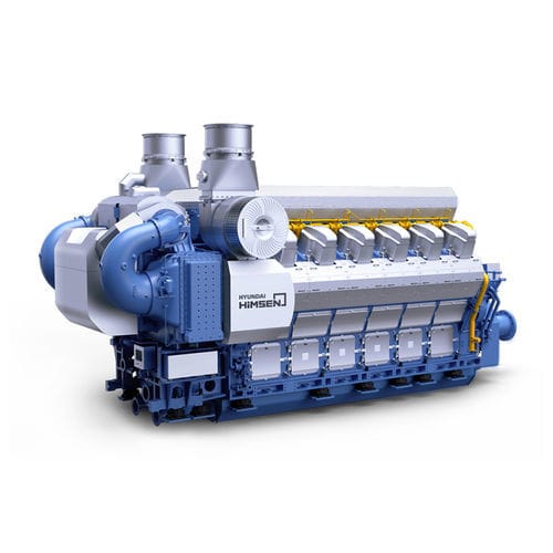 Motore termico bicombustibile - H54DFV series - Hyundai Heavy Industries-Marine Engine - diesel / a gas / multicilindro