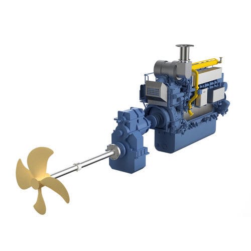 Motore termico bicombustibile - H22CDFP - Hyundai Heavy Industries-Marine Engine - diesel / multicilindro / per applicazioni marine