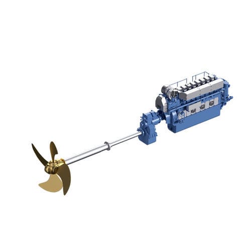 Motore diesel - H21/32P - Hyundai Heavy Industries-Marine Engine - multicilindro / per applicazioni marine / Tier 3