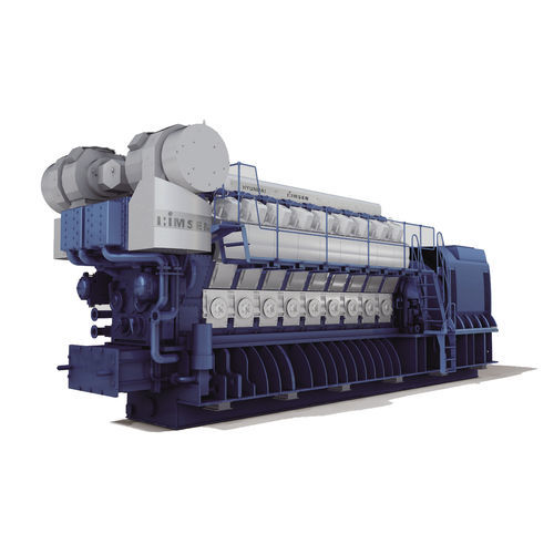 Motore a gas - H35/40GV series - Hyundai Heavy Industries-Marine Engine - multicilindro / per gruppo elettrogeno / per produzione di elettricità