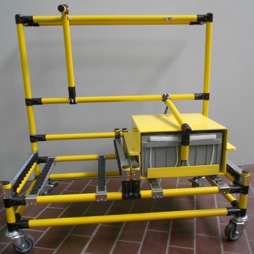 Carrello di trasferimento - Scaglia Indeva - in metallo / per batteria / con rotelle