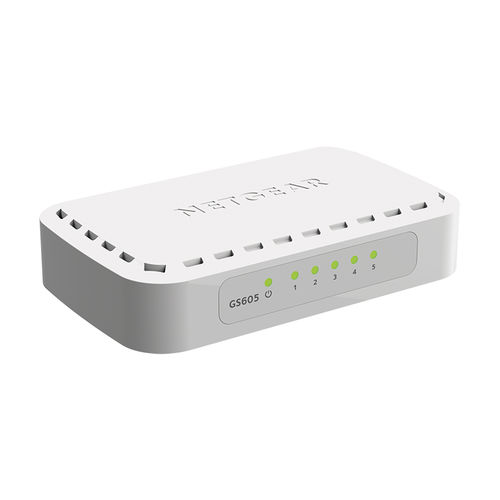 Switch Ethernet non gestibile - GS605v5 - NETGEAR - 8 porte / Ethernet gigabit / a muro