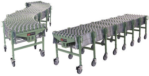 Trasportatore a rotelle - roach conveyor - orizzontale / da trasporto / allungabile