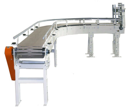 Trasportatore a catena - roach conveyor - con catena a pastiglie / orizzontale / da trasporto