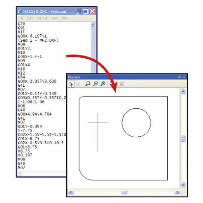 Software di programmazione - NC2CAD - MTC Software - di conversione / di processo