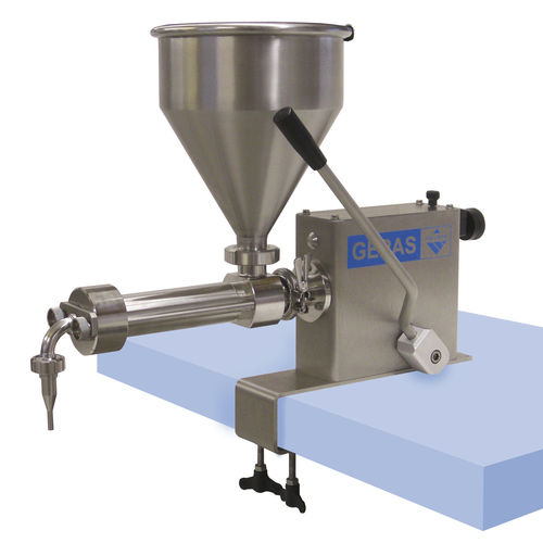 Riempitrice manuale - UAH - GEPAS mbH - per bottiglie / per barattoli e vasetti / per sacchetti