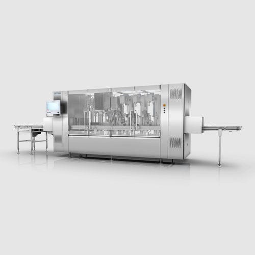 Macchina di riempimento e tappatura per bottiglie - Moduline Smart - OPTIMA packaging group GmbH - per vasetti / per l'industria cosmetica / per applicazioni farmaceutiche