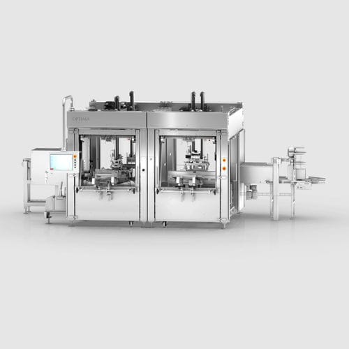 Incassatrice orizzontale - TMF  - OPTIMA packaging group GmbH - per vaschette / per l'industria agroalimentare