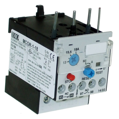 Relè di sovraccarico - MCOR-1-0.18 - IMO Precision Controls Limited - 1NA / 1NC / per motore elettrico