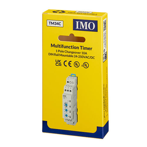 Temporizzatore multifunzione - TM34C - IMO Precision Controls Limited - elettronico / con attrazione ritardata / su guida DIN