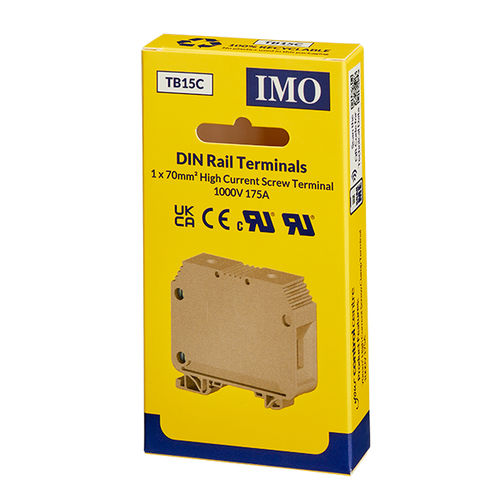 Morsetto componibile su guida DIN - TB15C - IMO Precision Controls Limited - con connessione a vite / in materia plastica / unipolare