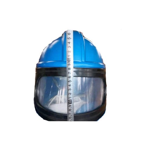 Casco per sabbiatura - Shandong Kaitai Shot Blasting Machinery Share Co., - in plastica / giallo / blu
