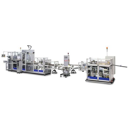 Linea di imballaggio per profumi - V2 Engineering - per multiprodotti / automatica