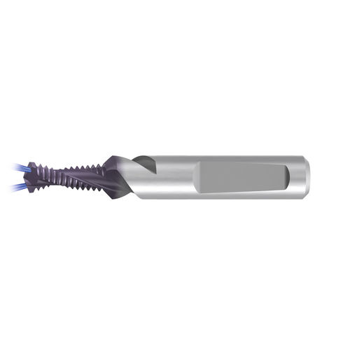 Fresa integrale - BGF-Z2-2xD-R30-IKZ-HE-TiCN - EMUGE-FRANKEN - a filettare / rivestita / per acciaio