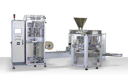 Riempitrice-sigillatrice automatica - STANDPACK - ICA - rotativa / di sacchetti / per polveri