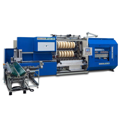 Taglierina ribobinatrice automatica - FLEX600 - Ghezzi & Annoni - doppia / modulare / per nastro adesivo