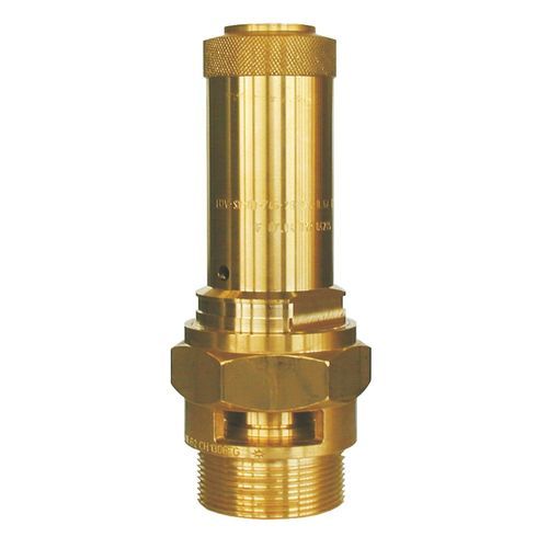 Valvola di sicurezza in ottone - 06205 - HEROSE - per aria / per gas / PTFE