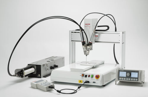 Sistema di dosaggio per colla - Benchtop Robot Systems - Henkel LOCTITE - per liquidi / per prodotti chimici / con pompa volumetrica