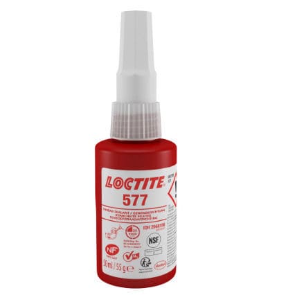 Mastice dimetacrilato - LOCTITE 577  - Henkel LOCTITE - monocomponente / per filettatura di tubi / per applicazioni idrauliche