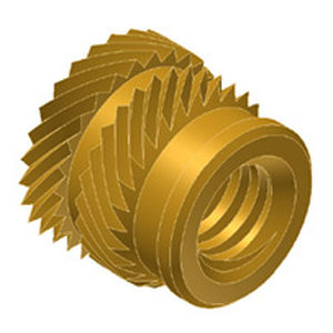 Inserto filettato - SONIC-LOK® - PSM International - in ottone / arrotondato / per termoplastici