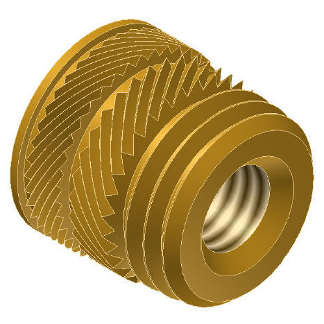 Inserto filettato - HI-TORK - PSM International - in ottone / arrotondato / per plastica