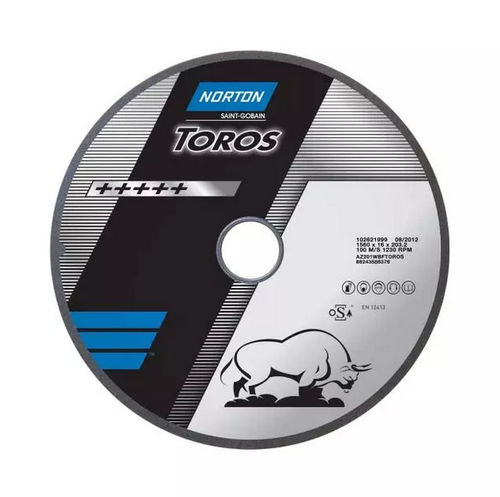 Disco da taglio per metalli non ferrosi - TOROS LAB LINE - Norton Abrasives - per acciaio / in ossido di almluminio / non rinforzato