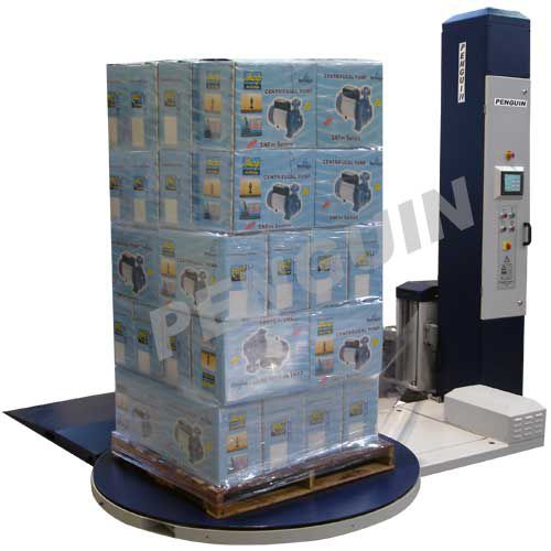 Incappucciatrice automatica - Innova - Penguin Engineers - con film termoretraibile / per pallet / a tavola rotante
