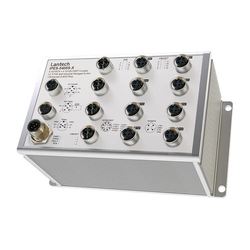 Switch Ethernet gestibile - IPES-5408S series - Lantech Communications Europe GmbH - 12 porte / gigabit / su guida DIN