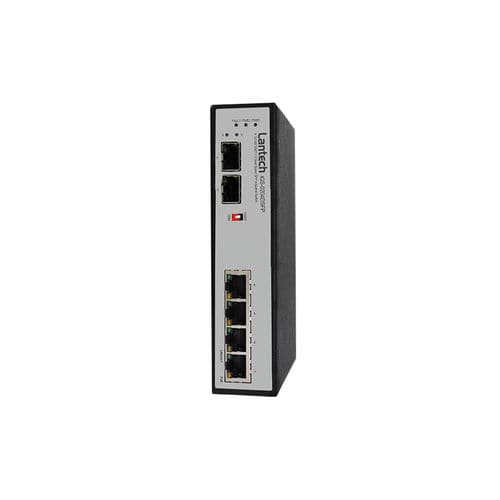 Switch Ethernet non gestibile - IGS-0204DSFP - Lantech Communications Europe GmbH - 6 porte / su guida DIN / a parete
