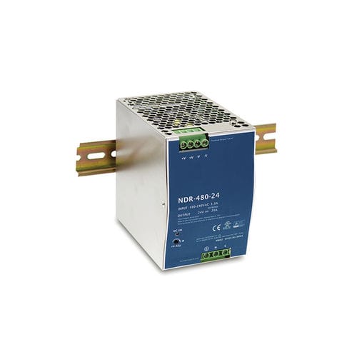Alimentatore elettrico su guida DIN - NDR-480 series - Lantech Communications Europe GmbH - AC/DC / con protezione contro i sovraccarichi / con protezione contro cortocircuiti