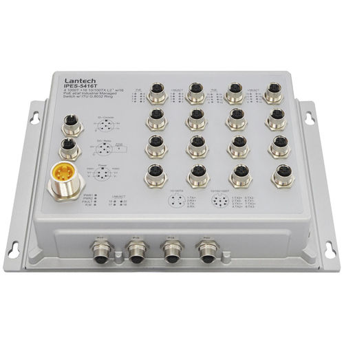 Switch Ethernet gestibile - IPES-5416T-16 series  - Lantech Communications Europe GmbH - 20 porte / su guida DIN / a parete