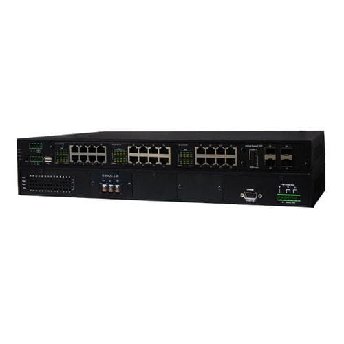 Switch Ethernet gestibile - IPES-3424DSFP-2P-PT series - Lantech Communications Europe GmbH - 28 porte / gigabit / su guida DIN