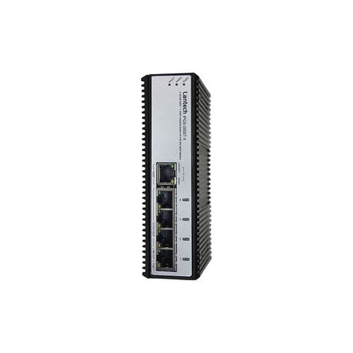 Switch Ethernet non gestibile - IPGS-0005T-4 series - Lantech Communications Europe GmbH - 8 porte / su guida DIN / a parete