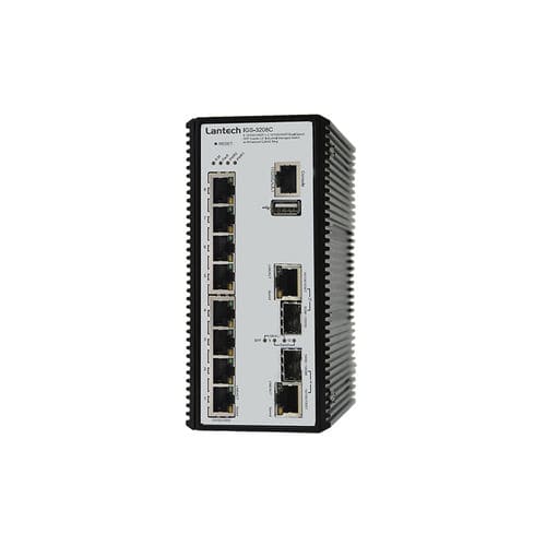 Switch Ethernet gestibile - IGS-3208C series - Lantech Communications Europe GmbH - 10 porte / gigabit / su guida DIN