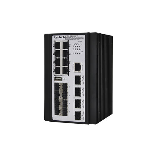 Switch Ethernet gestibile - IPGS-6488XSFP series - Lantech Communications Europe GmbH - 20 porte / gigabit / su guida DIN
