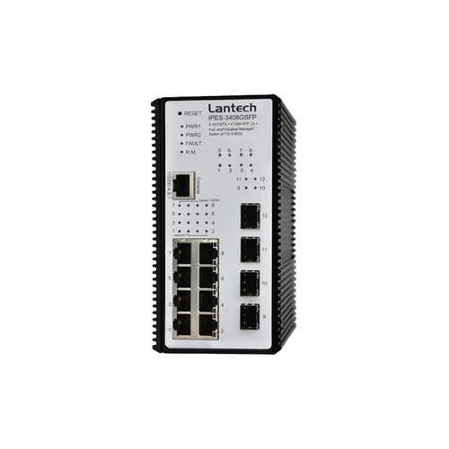 Switch Ethernet gestibile - IPES-3408GSFP series - Lantech Communications Europe GmbH - 12 porte / gigabit / di livello 2