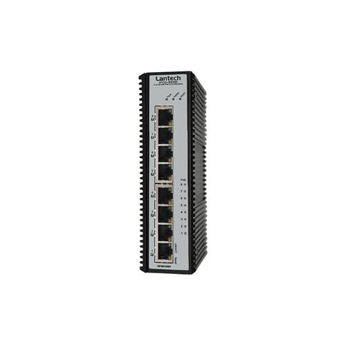 Switch Ethernet non gestibile - IPGS-0008B series - Lantech Communications Europe GmbH - 8 porte / con connessione wirelss / su guida DIN