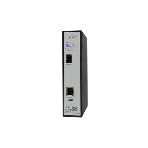 Commutatore convertitore intelligente - IPGC-0101DSFP series - Lantech Communications Europe GmbH - 2 porte / su guida DIN / DIP