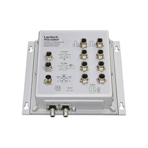 Switch Ethernet gestibile - I(P)ES-5208DF - Lantech Communications Europe GmbH - 10 porte / PoE / EN50155