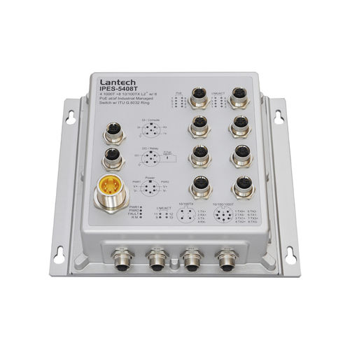 Switch Ethernet gestibile - IPES-5408T series - Lantech Communications Europe GmbH - 12 porte / gigabit / con connessione wirelss