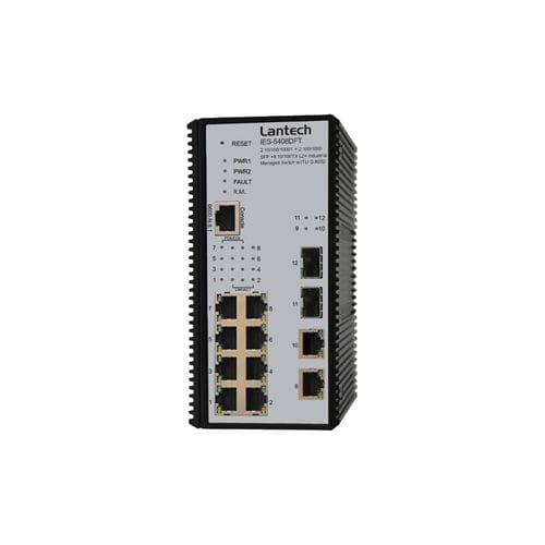 Switch Ethernet gestibile - IES-5408DFT series - Lantech Communications Europe GmbH - 12 porte / gigabit / di livello 2