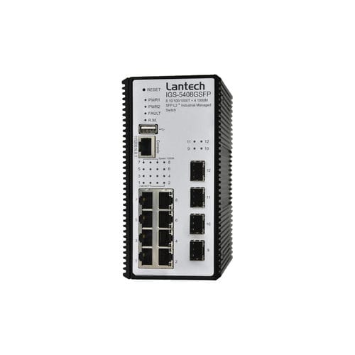 Switch Ethernet gestibile - IGS-5408GSFP series - Lantech Communications Europe GmbH - 12 porte / Ethernet gigabit / di livello 2