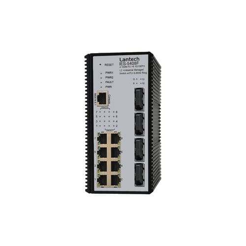Switch Ethernet gestibile - IGS-5408DFT-PT series - Lantech Communications Europe GmbH - 12 porte / 10/100BaseT(X) / gigabit