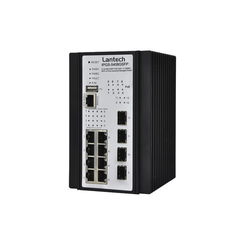 Switch Ethernet gestibile - IPGS-5408GSFP series - Lantech Communications Europe GmbH - 12 porte / gigabit / di livello 2