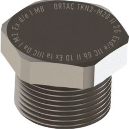 Tappo esagonale - TKXX/M12 - ORTAC - maschio / in NBR / in ottone nichelato
